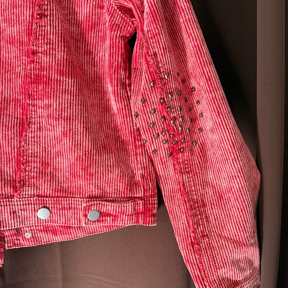 POL Vibrant Red Corduroy Jacket - Picture 6 of 7